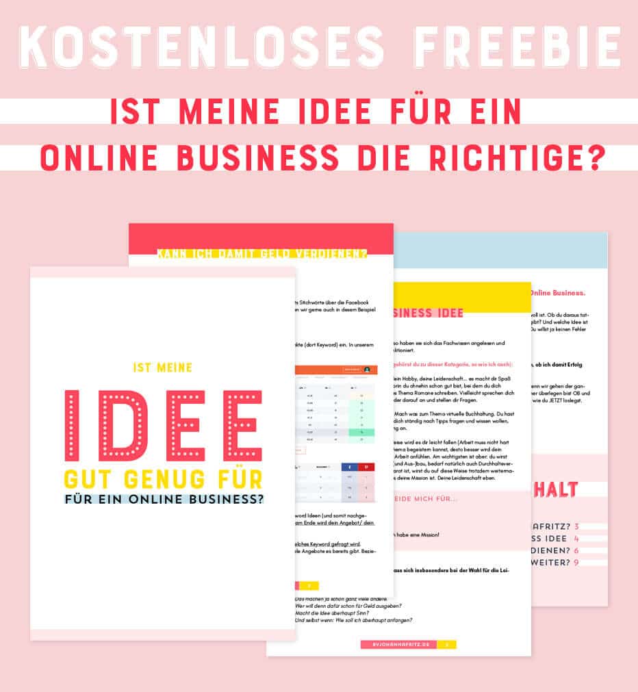 Freebie: Start eines Newsletters und Erstellung eines Freebies By Johanna Fritz Online Business Coach